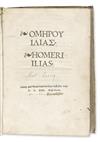 HOMER. [Works, in Greek.]  2 vols.  1523